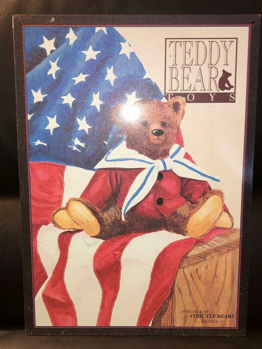 Teddy Bear Toys Patriotic Teddy Bear Metal Wall Sign